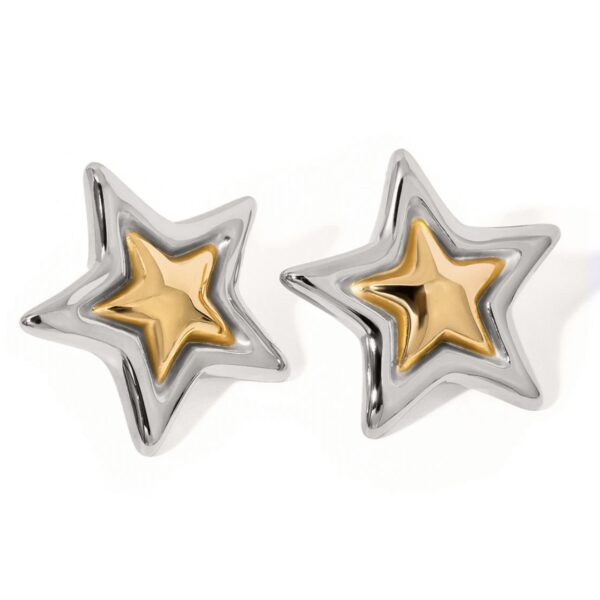 Adele Gold & Silver Stars Earrings